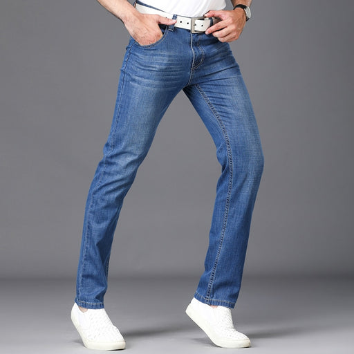 Trendy Stretch Denim Jeans Slim Fit Pants