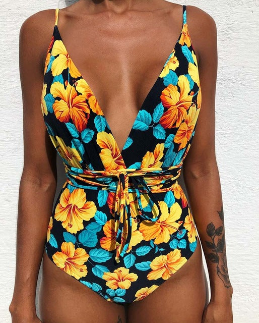 Sexy One Piece Swimsuit Female Backless